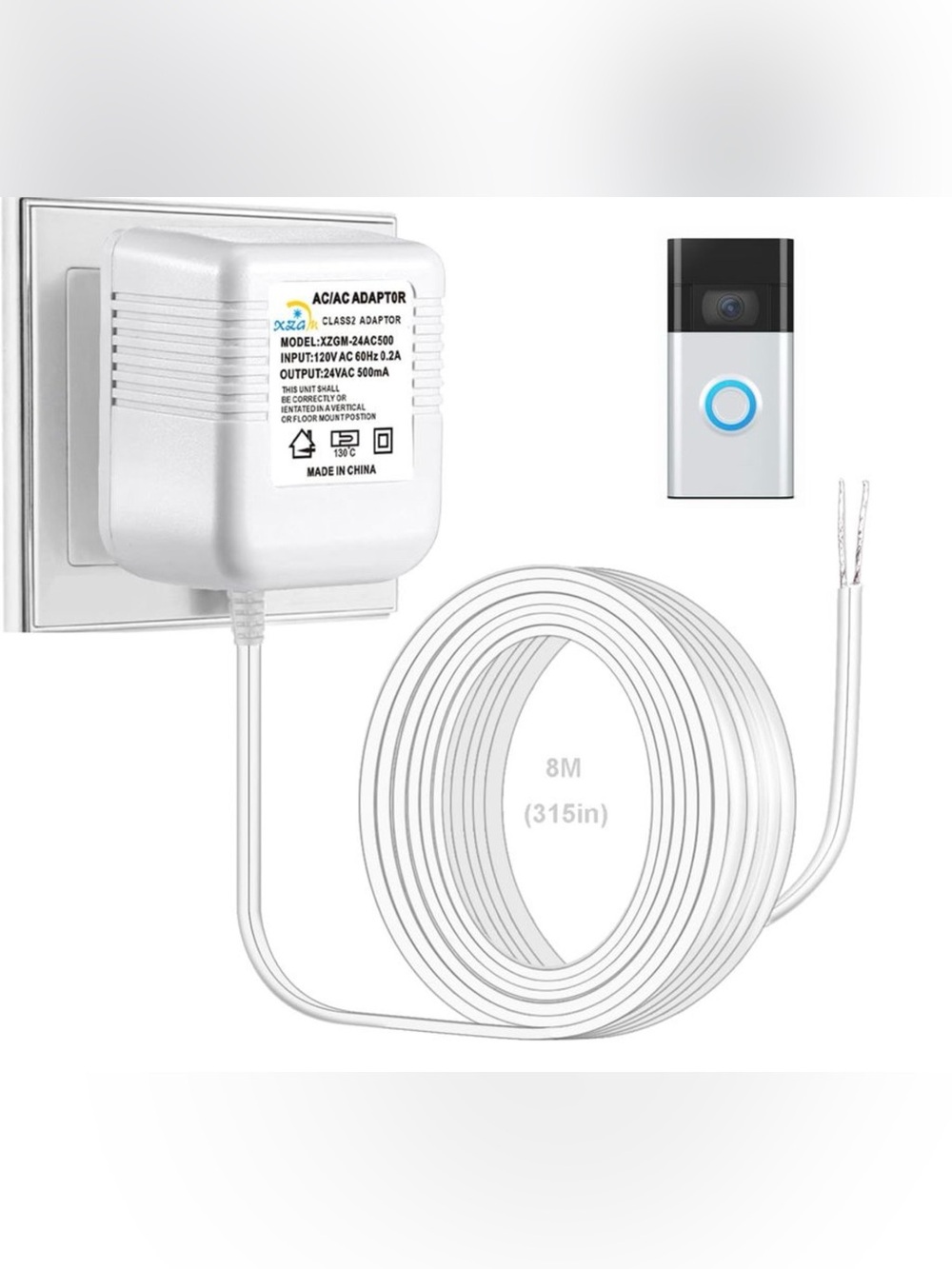 Transformer for Ring Doorbell Nest Thermostat CWire 26FT
